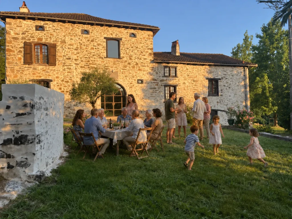 Cousinade au Pays Basque dans une maison privatisée à Maison Salié